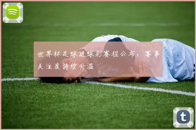 世界杯足球进球彩赛程公布，赛事关注度持续升温