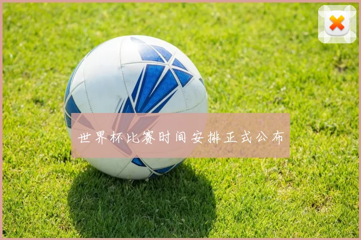 世界杯比赛时间安排正式公布